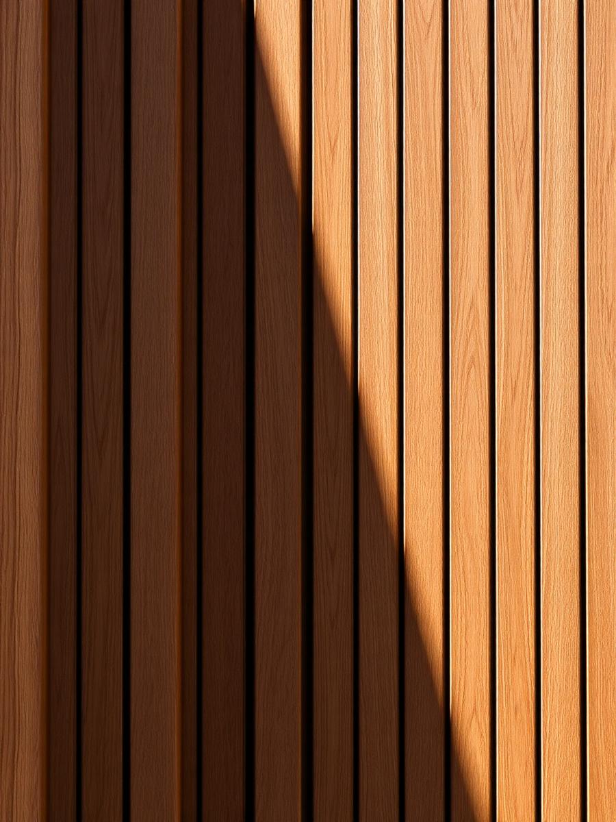 Detail van een verticale houten gevelbekleding in eiken