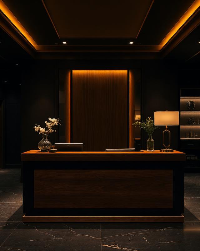 Ontvangstbalie hotel